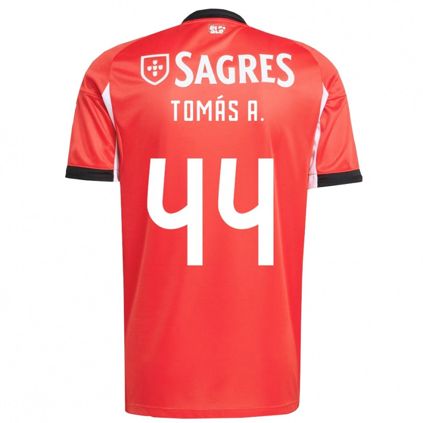 Danxen Pánské Tomás Araújo #44 Červená Bílá Domů Hráčské Dresy 2025/26 Dres