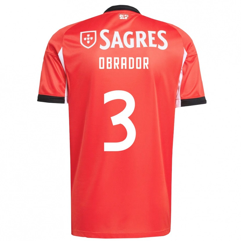 Danxen Pánské Rafa Obrador #3 Červená Bílá Domů Hráčské Dresy 2025/26 Dres