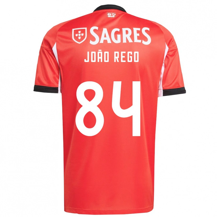 Danxen Pánské João Rego #84 Červená Bílá Domů Hráčské Dresy 2025/26 Dres