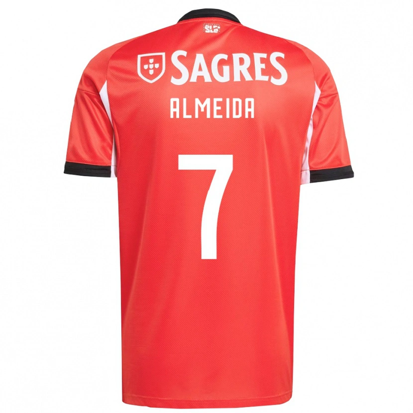Danxen Pánské Tomas Almeida #7 Červená Bílá Domů Hráčské Dresy 2025/26 Dres