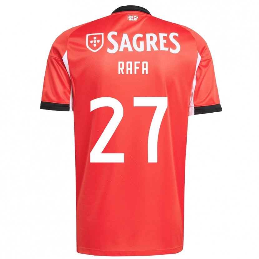 Danxen Pánské Rafa Silva #27 Červená Bílá Domů Hráčské Dresy 2025/26 Dres