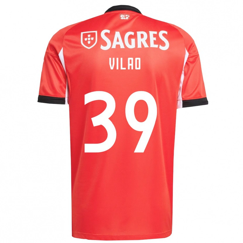 Danxen Pánské Carolina Vilao #39 Červená Bílá Domů Hráčské Dresy 2025/26 Dres