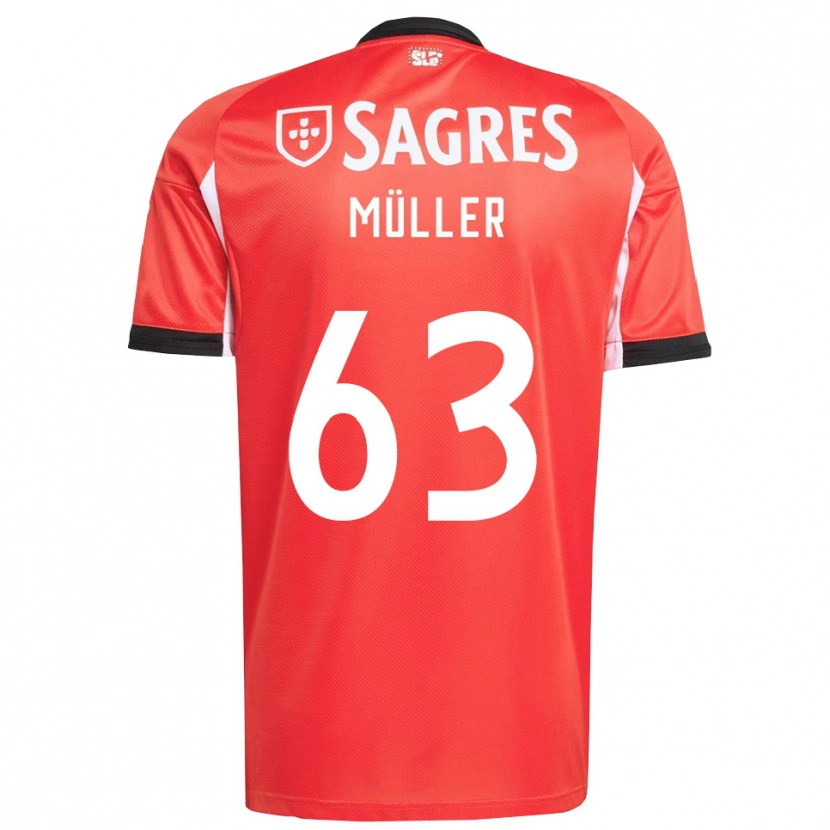 Danxen Pánské José Müller #63 Červená Bílá Domů Hráčské Dresy 2025/26 Dres