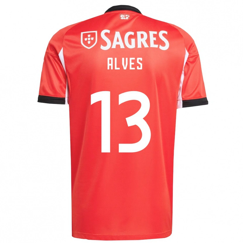 Danxen Pánské Lúcia Alves #13 Červená Bílá Domů Hráčské Dresy 2025/26 Dres