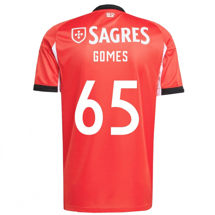 Danxen Pánské André Gomes #65 Červená Bílá Domů Hráčské Dresy 2025/26 Dres