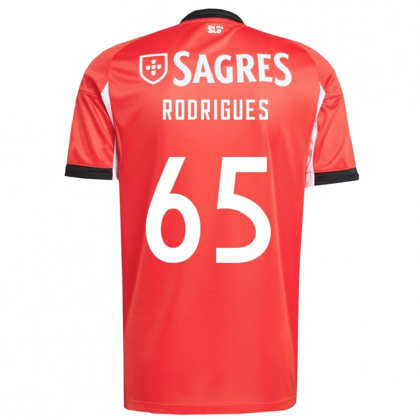Danxen Pánské Rafael Rodrigues #65 Červená Bílá Domů Hráčské Dresy 2025/26 Dres