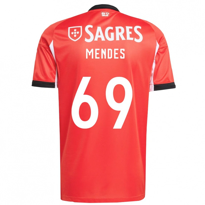 Danxen Pánské Vladimir Mendes #69 Červená Bílá Domů Hráčské Dresy 2025/26 Dres