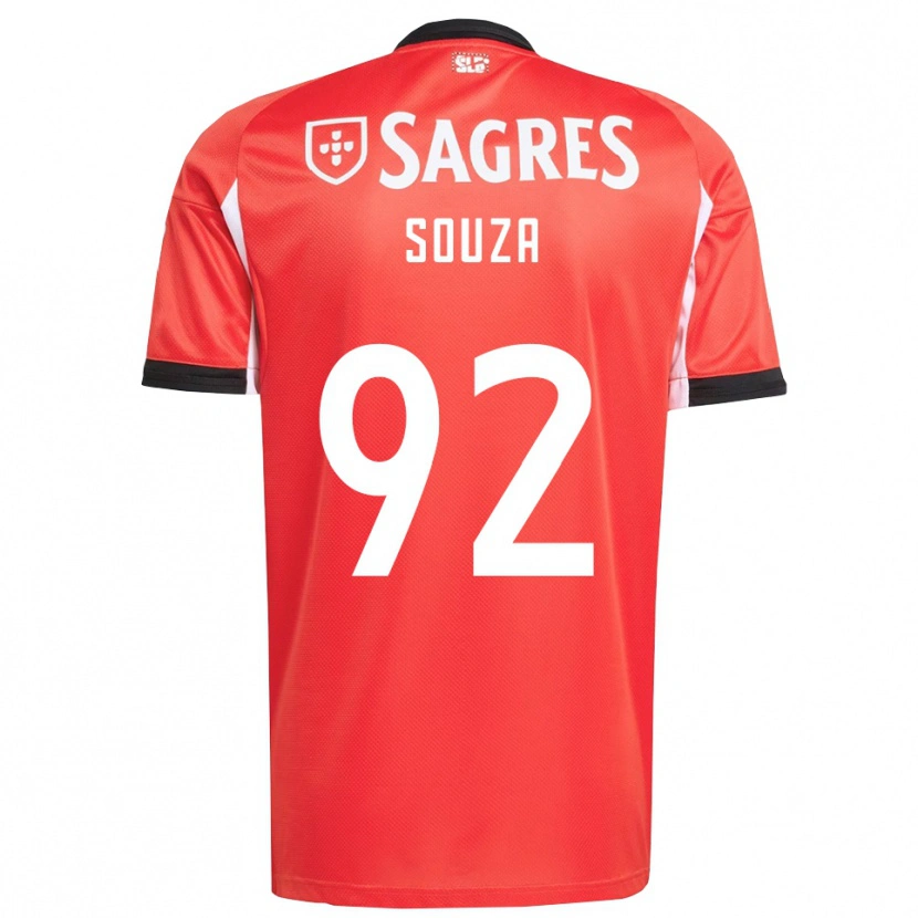 Danxen Pánské Pedro Souza #92 Červená Bílá Domů Hráčské Dresy 2025/26 Dres