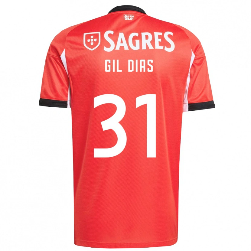 Danxen Pánské Gil Dias #31 Červená Bílá Domů Hráčské Dresy 2025/26 Dres