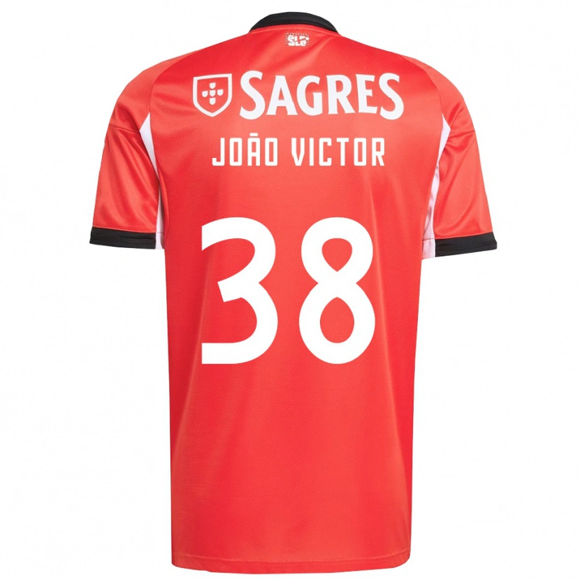 Danxen Pánské Joao Victor #38 Červená Bílá Domů Hráčské Dresy 2025/26 Dres