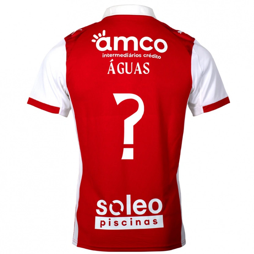 Danxen Pánské Diogo Águas #0 Červená Bílá Domů Hráčské Dresy 2025/26 Dres