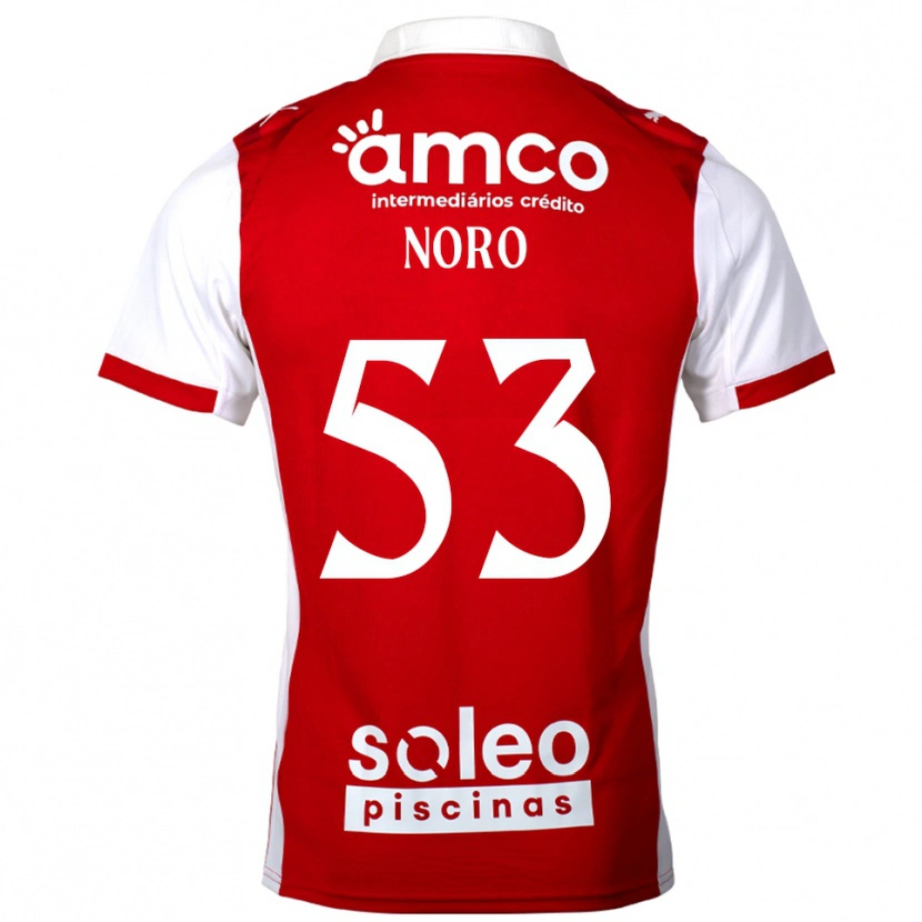 Danxen Pánské Jonatás Noro #53 Červená Bílá Domů Hráčské Dresy 2025/26 Dres