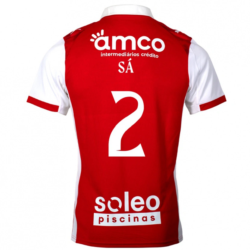 Danxen Pánské Henrique Sá #2 Červená Bílá Domů Hráčské Dresy 2025/26 Dres