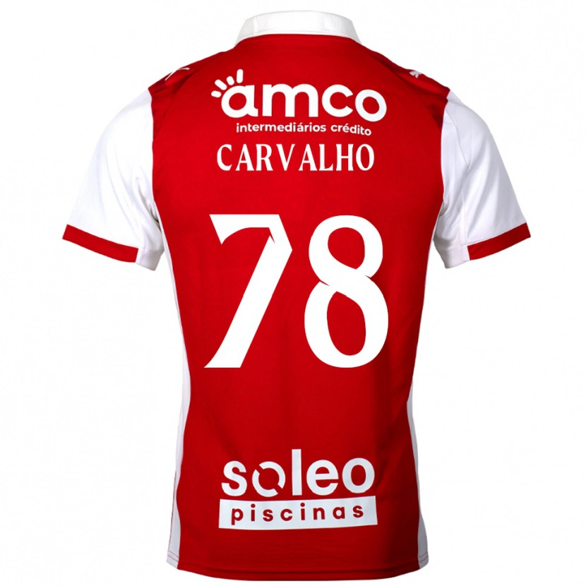 Danxen Pánské João Carvalho #78 Červená Bílá Domů Hráčské Dresy 2025/26 Dres