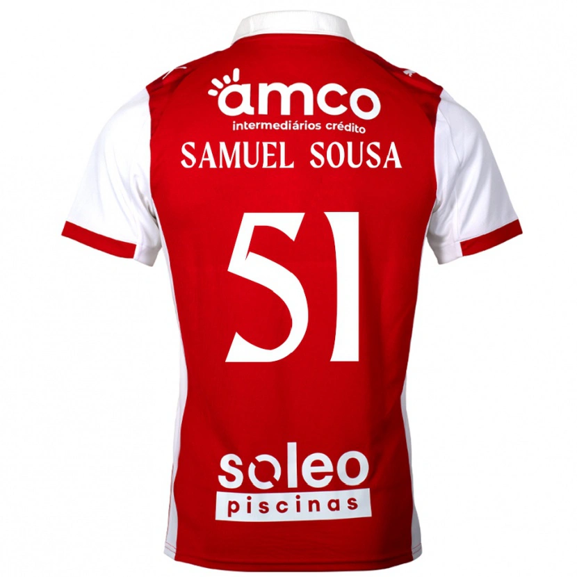 Danxen Pánské Samu Sousa #51 Červená Bílá Domů Hráčské Dresy 2025/26 Dres
