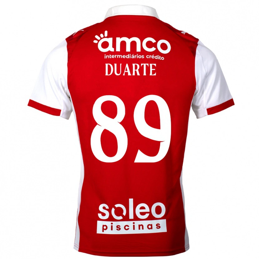 Danxen Pánské Afonso Duarte #89 Červená Bílá Domů Hráčské Dresy 2025/26 Dres
