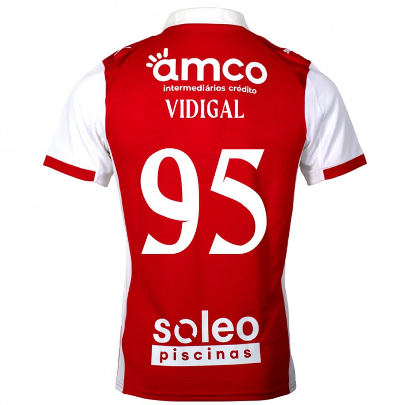 Danxen Pánské Sandro Vidigal #95 Červená Bílá Domů Hráčské Dresy 2025/26 Dres
