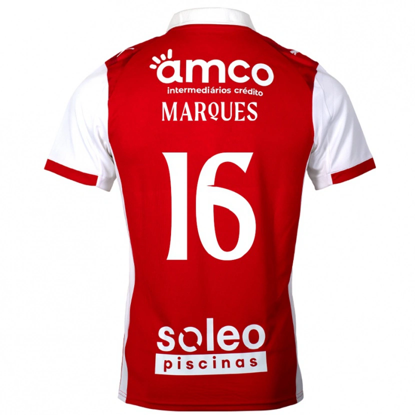 Danxen Pánské Rodrigo Marques #16 Červená Bílá Domů Hráčské Dresy 2025/26 Dres
