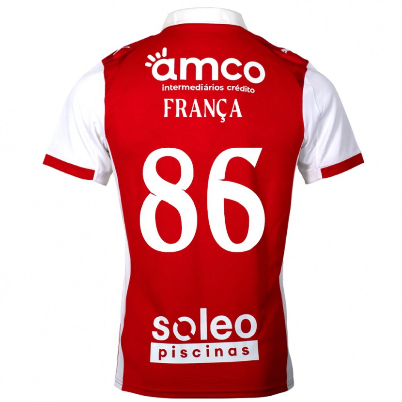 Danxen Pánské Francisco França #86 Červená Bílá Domů Hráčské Dresy 2025/26 Dres