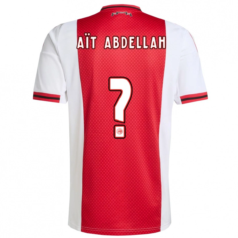 Danxen Pánské Waleed Aït Abdellah #0 Červená Bílá Domů Hráčské Dresy 2025/26 Dres