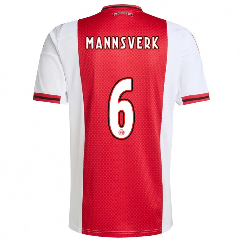 Danxen Pánské Sivert Mannsverk #6 Červená Bílá Domů Hráčské Dresy 2025/26 Dres
