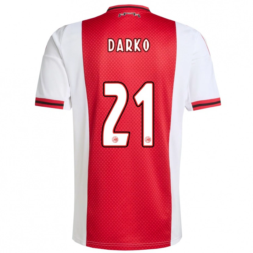 Danxen Pánské Denzel Darko #21 Červená Bílá Domů Hráčské Dresy 2025/26 Dres