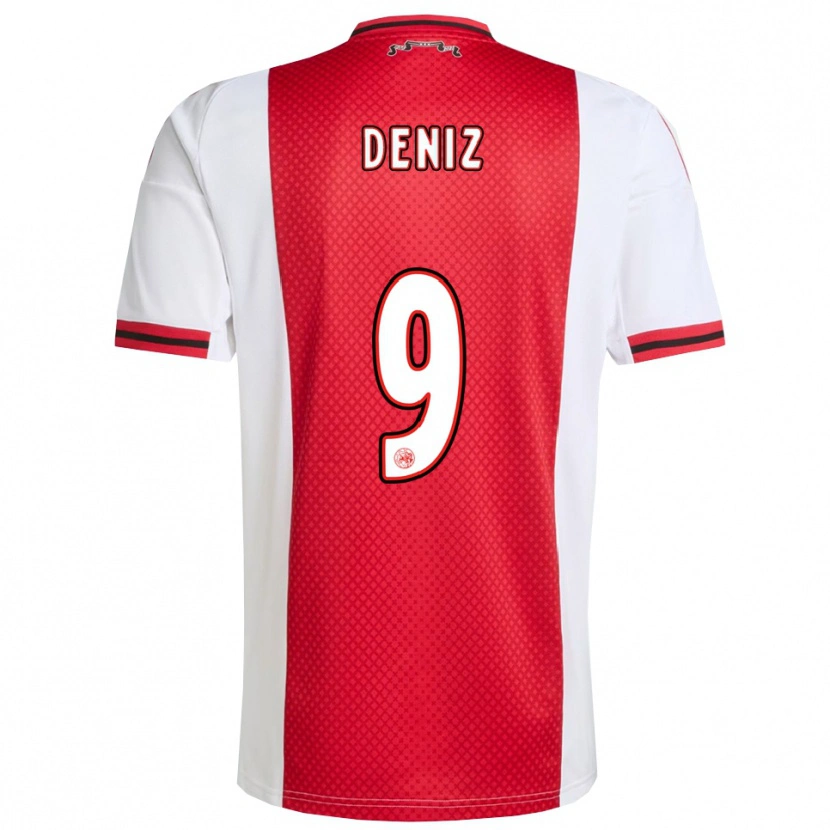 Danxen Pánské Esad Deniz #9 Červená Bílá Domů Hráčské Dresy 2025/26 Dres