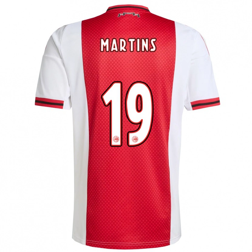 Danxen Pánské Lulinho Martins #19 Červená Bílá Domů Hráčské Dresy 2025/26 Dres
