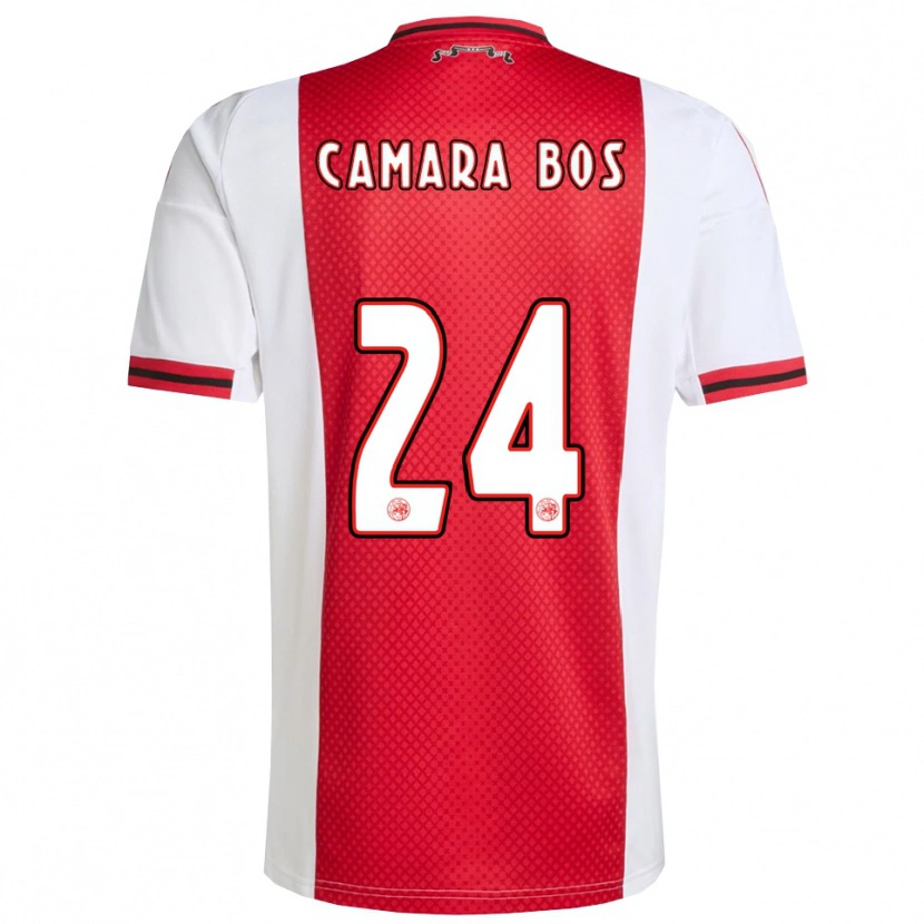 Danxen Pánské Daniel Camara Bos #24 Červená Bílá Domů Hráčské Dresy 2025/26 Dres