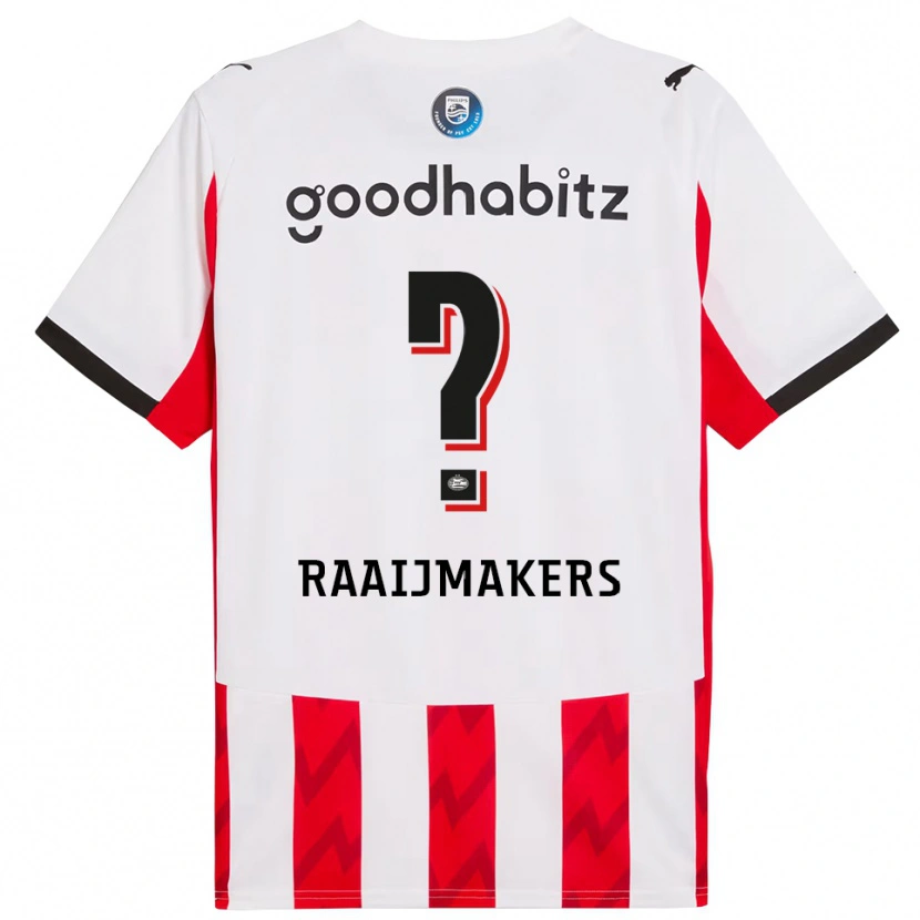 Danxen Pánské Lars Raaijmakers #0 Červená Bílá Domů Hráčské Dresy 2025/26 Dres