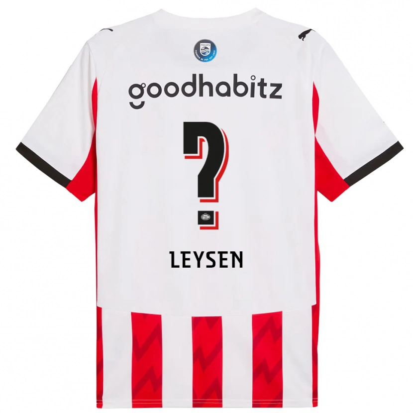 Danxen Pánské Fedde Leysen #0 Červená Bílá Domů Hráčské Dresy 2025/26 Dres