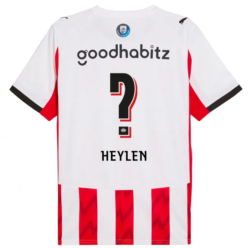 Danxen Pánské Jens Heylen #0 Červená Bílá Domů Hráčské Dresy 2025/26 Dres
