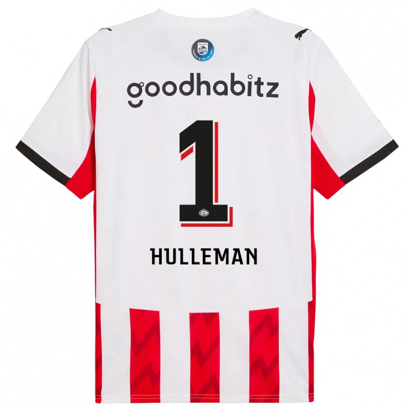 Danxen Pánské Daan Hulleman #1 Červená Bílá Domů Hráčské Dresy 2025/26 Dres