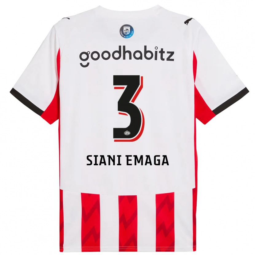 Danxen Pánské Ezechiel Siani Emaga #3 Červená Bílá Domů Hráčské Dresy 2025/26 Dres