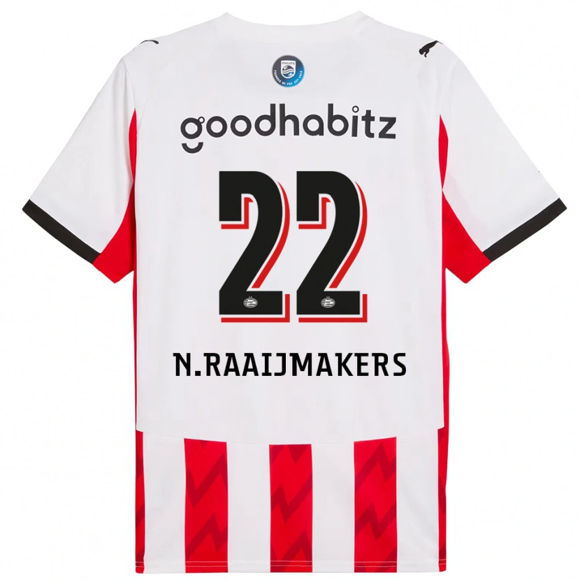 Danxen Pánské Niels Raaijmakers #22 Červená Bílá Domů Hráčské Dresy 2025/26 Dres