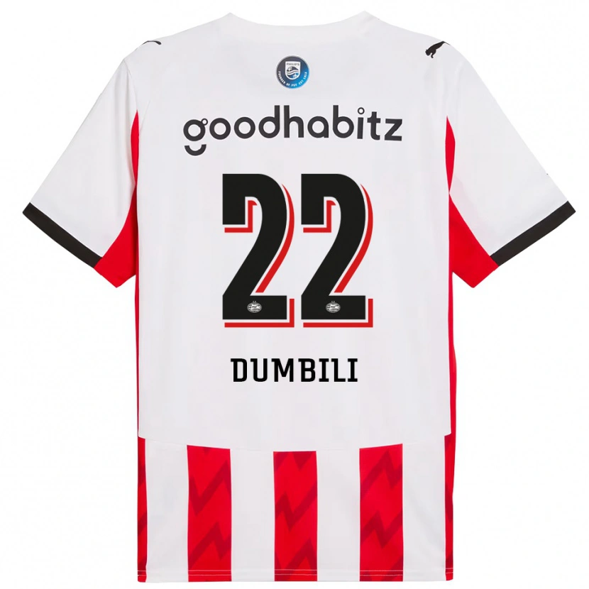 Danxen Pánské Samuel Dumbili #22 Červená Bílá Domů Hráčské Dresy 2025/26 Dres