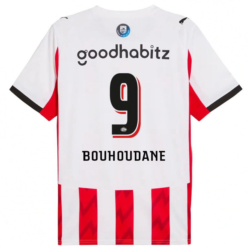 Danxen Pánské Sami Bouhoudane #9 Červená Bílá Domů Hráčské Dresy 2025/26 Dres