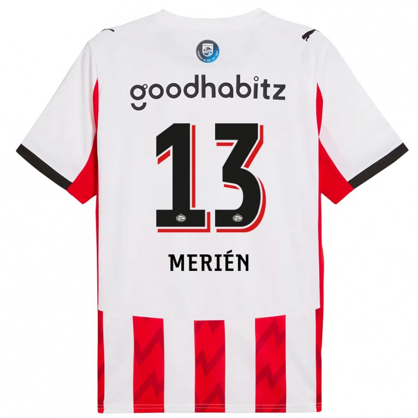Danxen Pánské Fabian Merién #13 Červená Bílá Domů Hráčské Dresy 2025/26 Dres