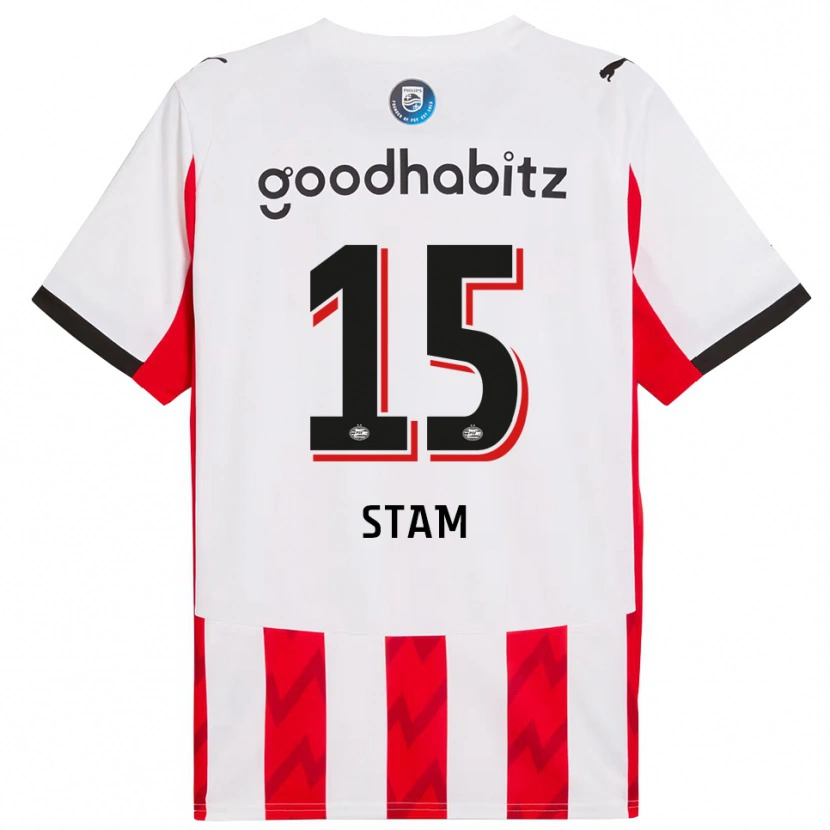 Danxen Pánské Dyran Stam #15 Červená Bílá Domů Hráčské Dresy 2025/26 Dres