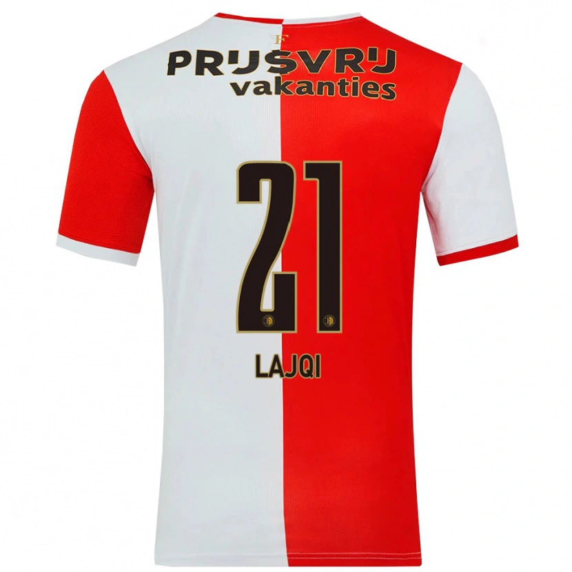 Danxen Pánské Merlind Lajqi #21 Červená Bílá Domů Hráčské Dresy 2025/26 Dres