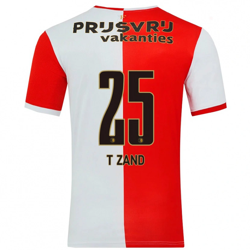 Danxen Pánské Shiloh 'T Zand #25 Červená Bílá Domů Hráčské Dresy 2025/26 Dres