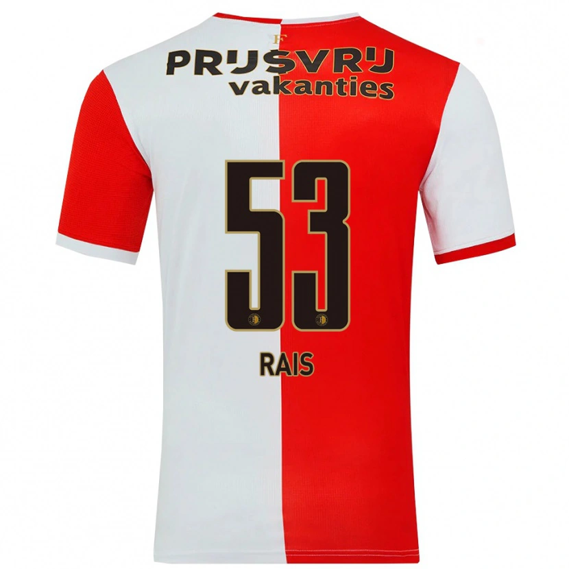 Danxen Pánské Amir Rais #53 Červená Bílá Domů Hráčské Dresy 2025/26 Dres