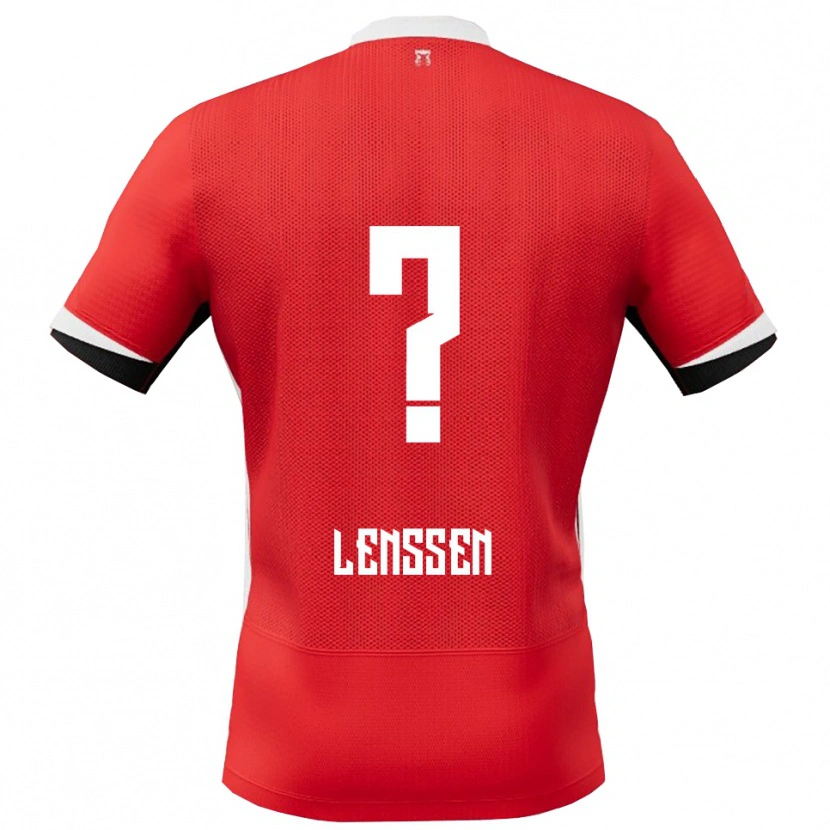 Danxen Pánské Lev Lenssen #0 Červená Bílá Domů Hráčské Dresy 2025/26 Dres
