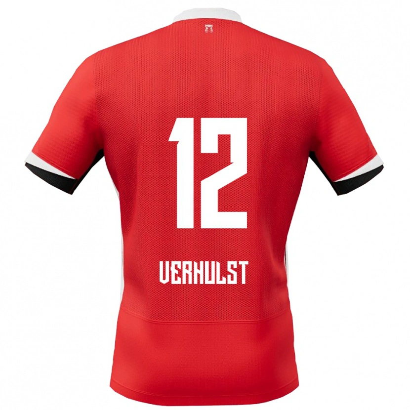 Danxen Pánské Hobie Verhulst #12 Červená Bílá Domů Hráčské Dresy 2025/26 Dres