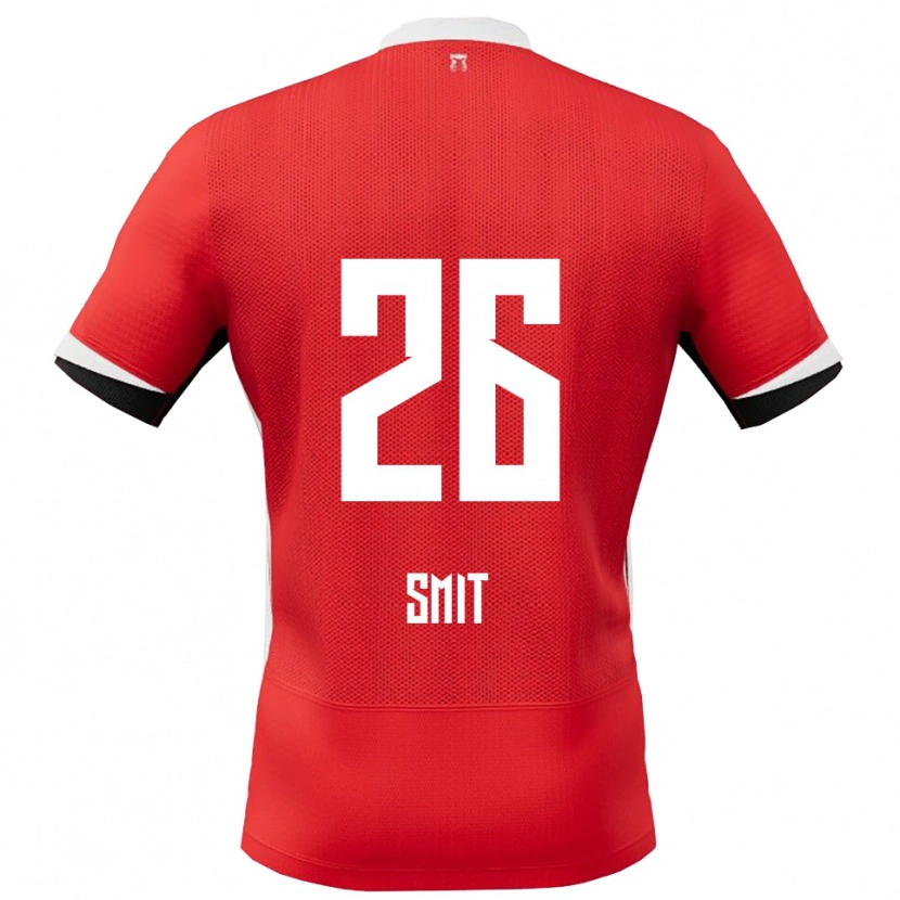 Danxen Pánské Kees Smit #26 Červená Bílá Domů Hráčské Dresy 2025/26 Dres