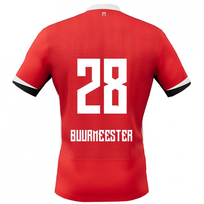 Danxen Pánské Zico Buurmeester #28 Červená Bílá Domů Hráčské Dresy 2025/26 Dres