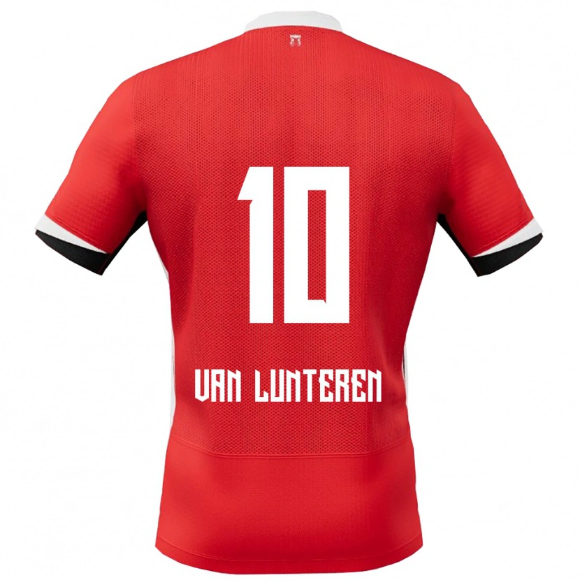 Danxen Pánské Desiree Van Lunteren #10 Červená Bílá Domů Hráčské Dresy 2025/26 Dres