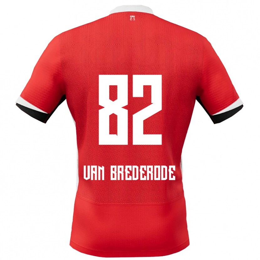 Danxen Pánské Myron Van Brederode #82 Červená Bílá Domů Hráčské Dresy 2025/26 Dres