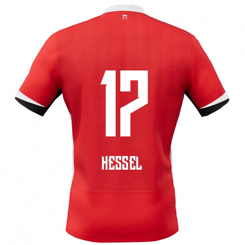 Danxen Pánské Hessel De Wit #17 Červená Bílá Domů Hráčské Dresy 2025/26 Dres