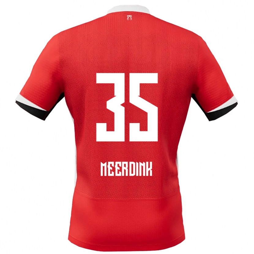 Danxen Pánské Mexx Meerdink #35 Červená Bílá Domů Hráčské Dresy 2025/26 Dres